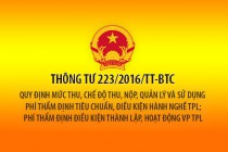 Thông tư 223/2016/TT-BTC về phí thẩm định tiêu chuẩn điều kiện hành nghề Thừa phát lại