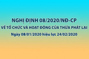 Nghị định số 08/2020/NĐ/CP về tổ chức và hoạt động của Thừa phát lại