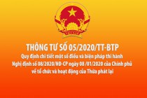 Thông tư 05/2020/TT-BTP quy định chi tiết một số điều và biện pháp thi hành Nghị định số 08/2020/NĐ-CP